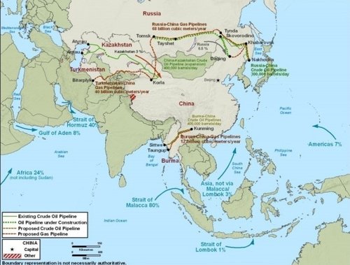 美称中国陆运石油不足仍以海运为主